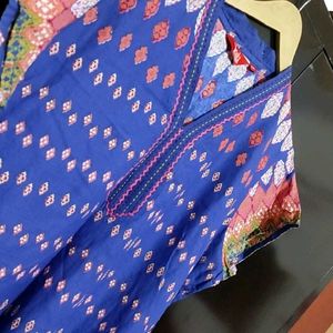 Blue Printed Kurti For Girl Or Woman 42 Bust