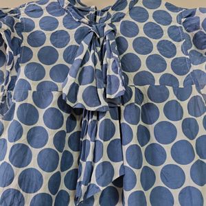 100% Silk Polka Top