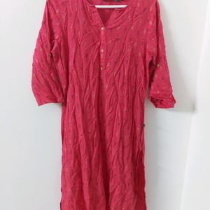 Pink Kurta In Size M