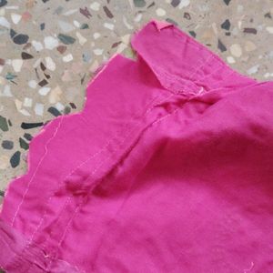 Cut Work Saree With Blouse Black And Pink