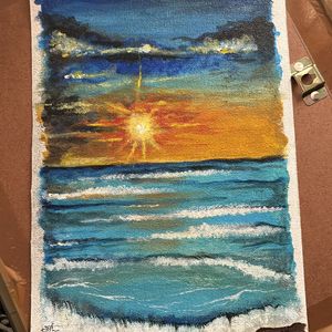 Sunset Using acrylic Colors