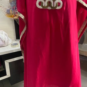 Pink Party Wear Kaftan