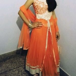 Orange Wedding Wear Dress