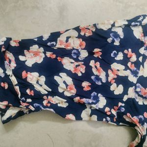 Floral Navy Blue Kurti