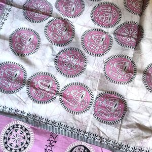 Lavender Designer Cotton Saree