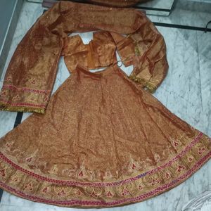 Fully Emroidered Lehnga Choli With Heavy Dupatt