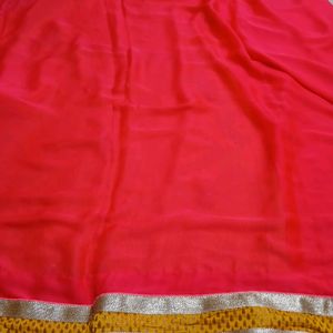 Yellow Pink Saree