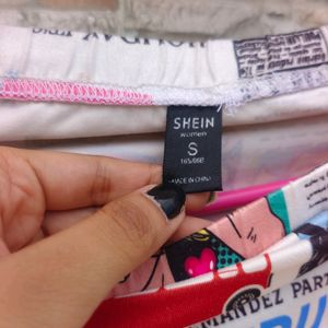 SHEIN newspaper Mini Fitted Skirt