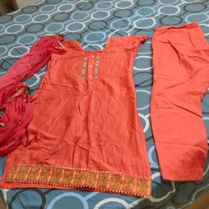 New Kurta Pant Set With Dupatta