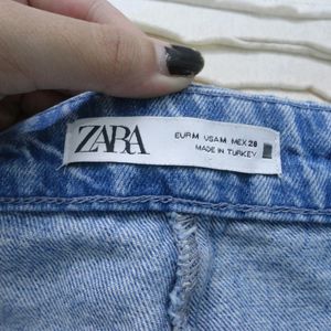 ZARA High Waisted Straight Leg Baggy Jeans