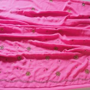 Beautiful Rani Pink Coloured Saree.💓