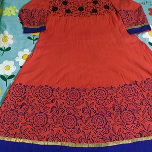 A-Line Beautiful Red Kurti