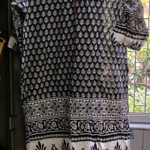 Black And White Regular Kurta