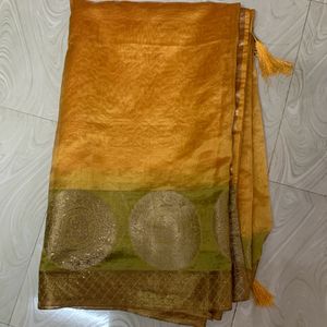 Gold Colour Saree