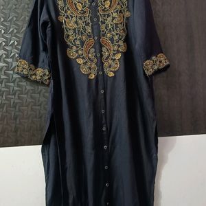 Black Embroidery Kurta