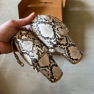 Snake Print Block Heels (New,Unused)