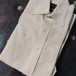 Gents Partywear White Shirtt