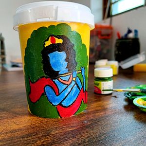 Handprinted Icecream Container