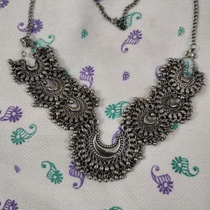 Afghani oxidised Metal Necklace