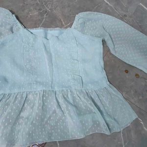 Pack Of 2 Blue & Mint Green Tops