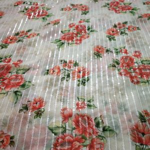 Digital Print Georgette Sequin Fabric