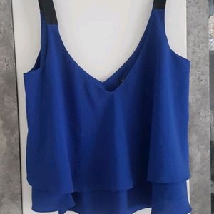 Zara women’s tank top blouse Royal blue