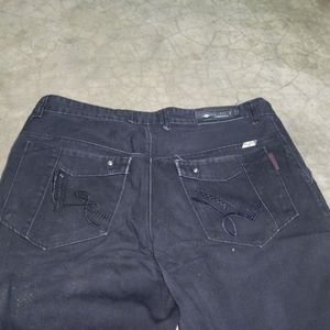 black cotton jeans