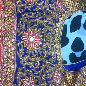 Navy Blue Kurta Set With Dupatta