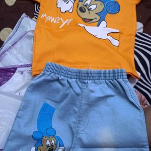 Orange T-shirt 👖Short