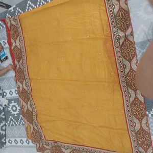 Ethnic Yellow Saree