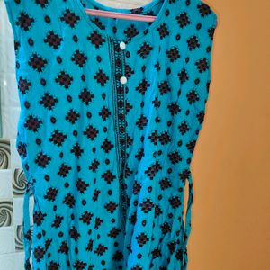 Blue Sleeveless Tunic