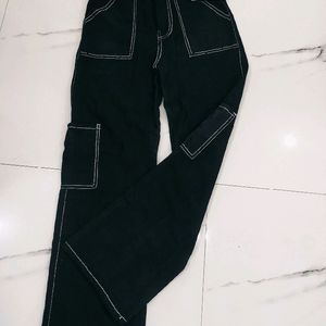 New Brand Black Cargo Jeans With Tag