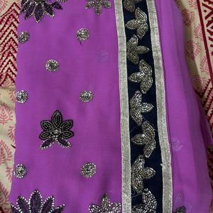 Georgette Sequin Saree