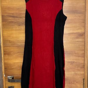 Black & Maroon Bodycon Formal And Party Dress