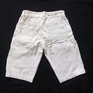 White Denim Shorts