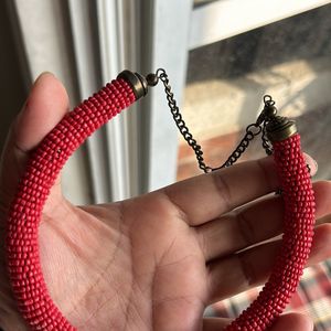 Red Beads Thick Neck piece