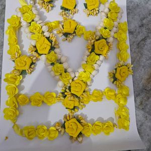 Haldi Flower Jewellery Set