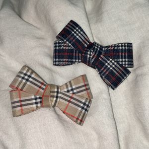 New Bows In Plaid Pattern