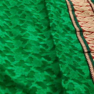 Parrot Green Saree,