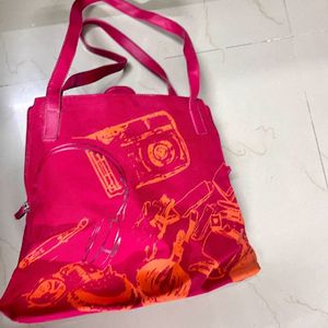 New Baggit Large Hot Pink Tote Bag