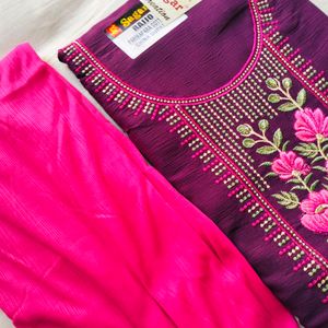 Unstitched Suit With Matching Dupatta [FRESH STOCK