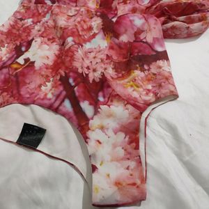 Floral One-piece Aesthetic Combination