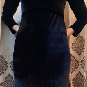 Black Velvet Bodycon Dress