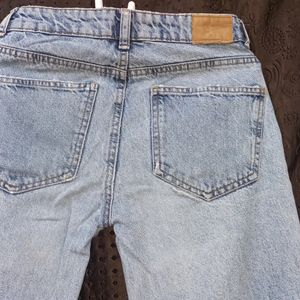 Bershka High Waisted Blue Jeans