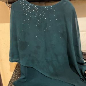 Morpankhi Color Top With Umrella Sleeves