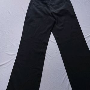 Black High Waist Flared Pant For Women