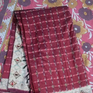 Pure Silk Ikkat Weave Saree