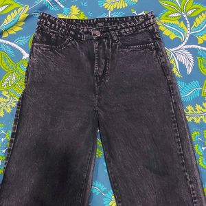 Charcoal Black Straight Fit Jeans