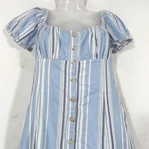 Forever 21 Light Blue Stripped Dress