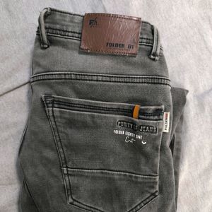 Men's Charcoal Black Skin Fit Jeans